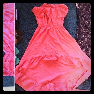 Coral colored dress
