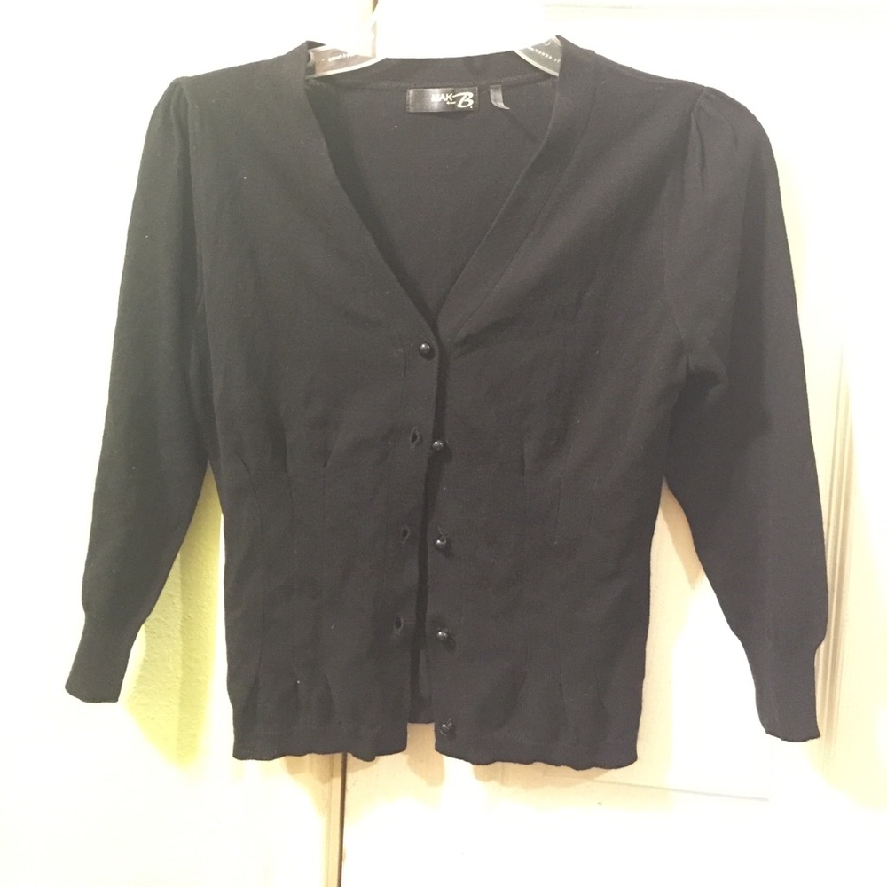 Black button up pleated cover-up