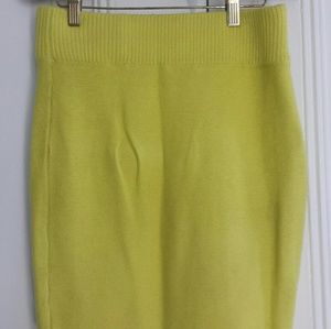 T by Alexander Wang neon knitted skirt