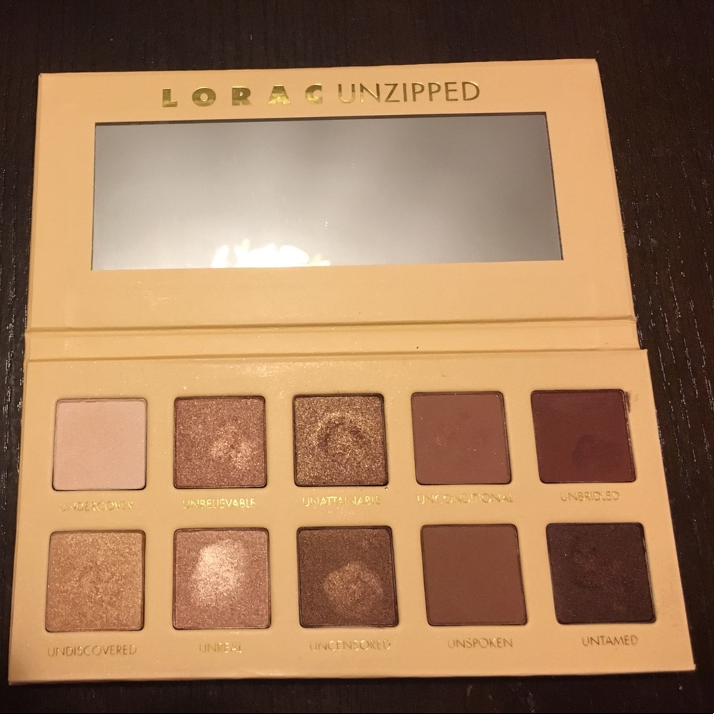 Swatched Lorac Unzipped Palette rose gold/bronze