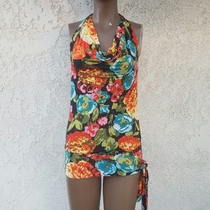 Wet Seal Halter Floral Top
