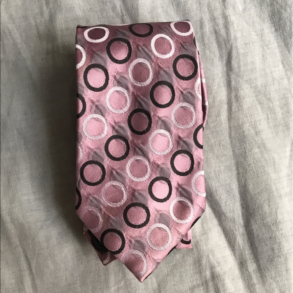 Emilio Ponti pink polka-dot men's tie.