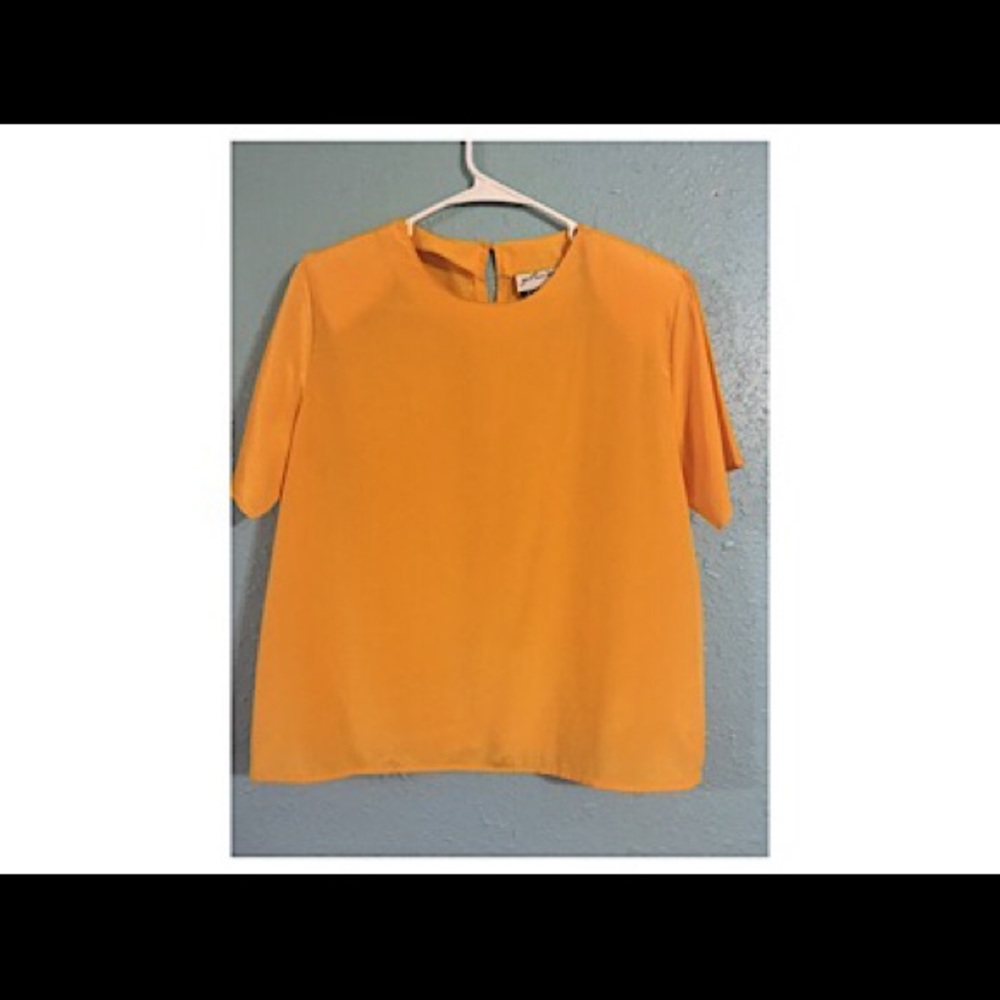 Vintage Jonathan Logan Petite Mustard Yellow Shirt
