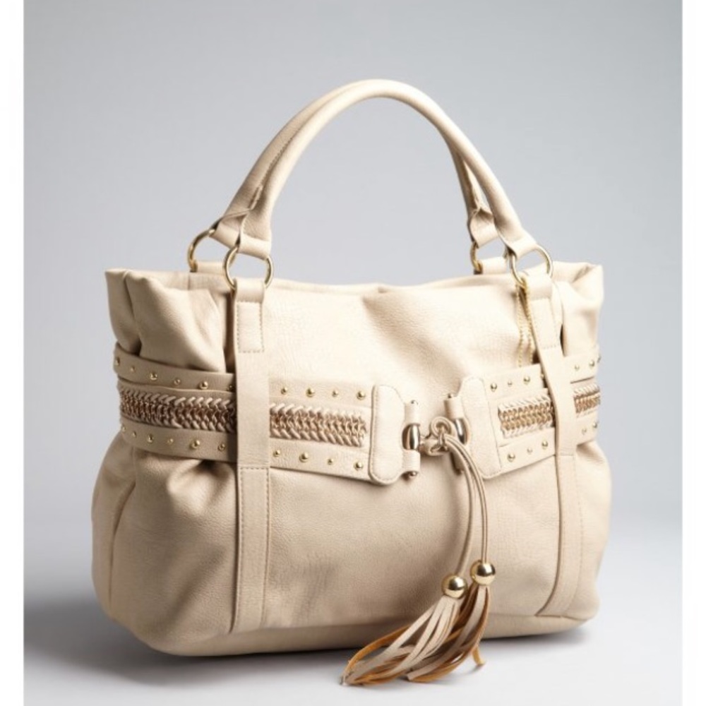 Cream / taupe big Buddha purse