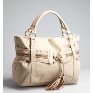 Cream / taupe big Buddha purse