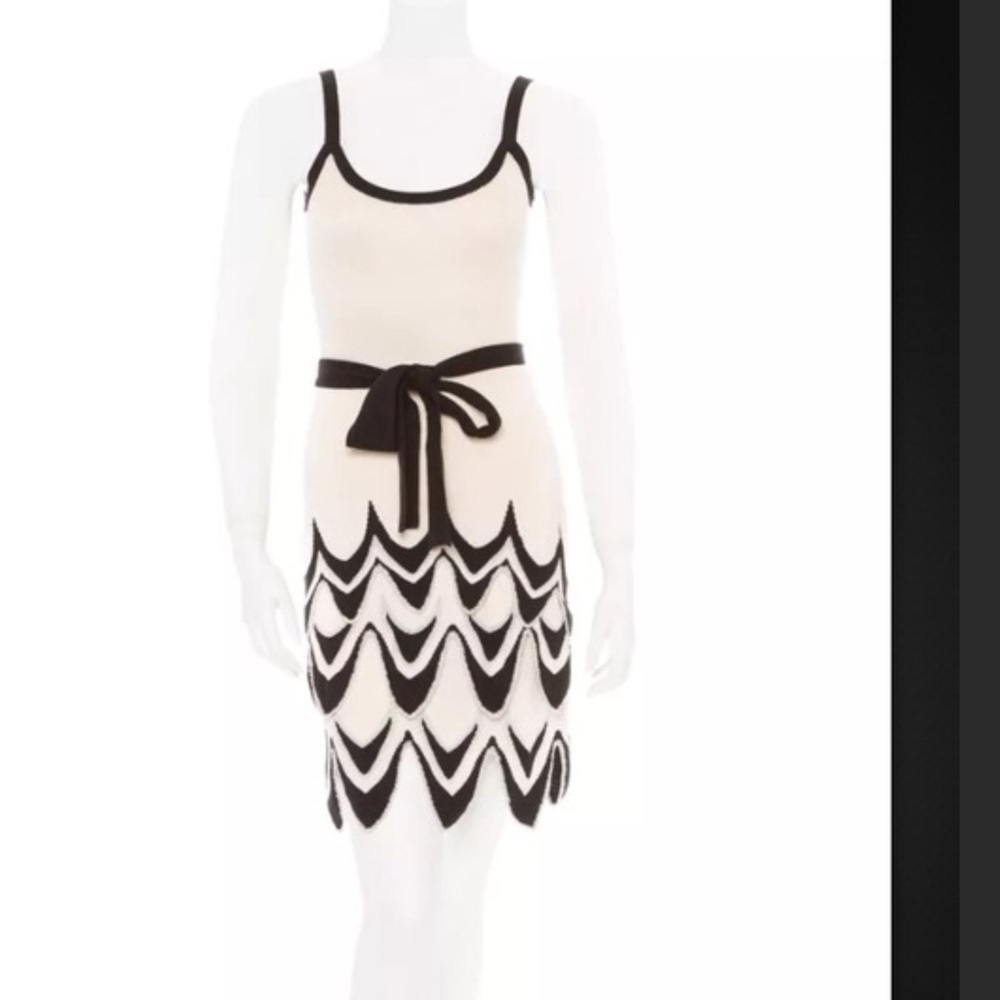 Temperley London scalloped light knit dress