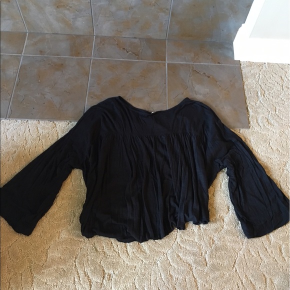 Free People Swingy Long Sleeve With Sheer Front - Picture 3 of 4