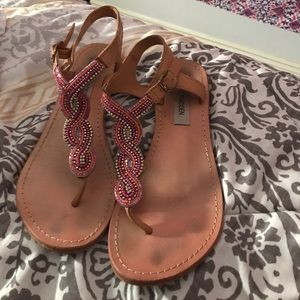 steve madden braided beaded sandals