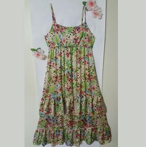 ♡ Long Frilly Spring Floral Dress ♡
