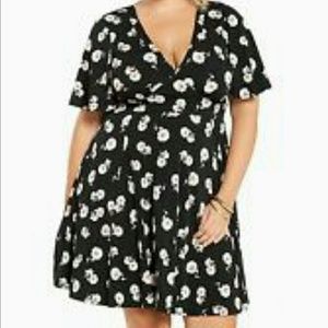 Floral black formal dress