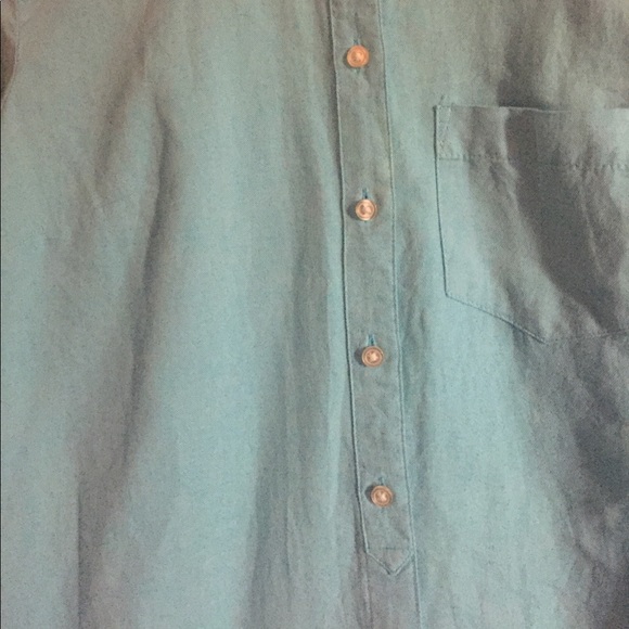 Bright blue boyfriend fit button up - Picture 2 of 4