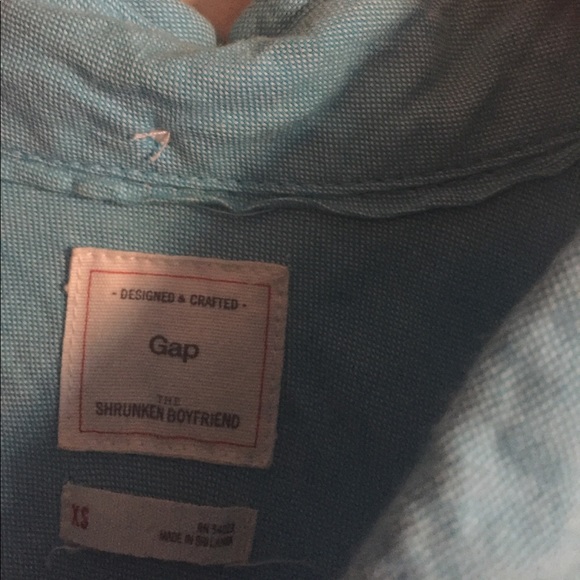 Bright blue boyfriend fit button up - Picture 3 of 4