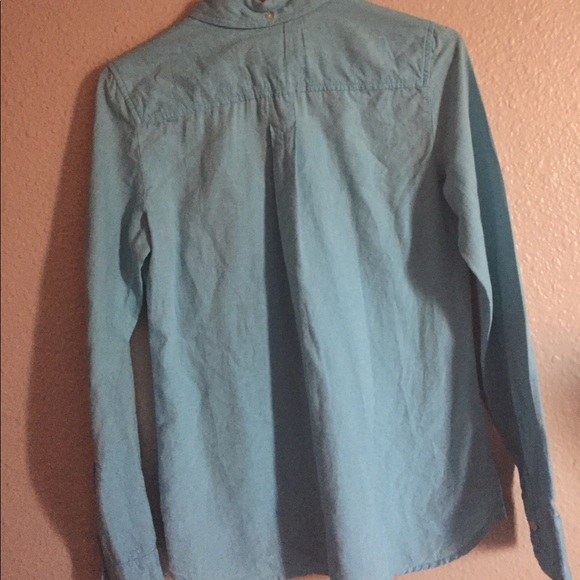 Bright blue boyfriend fit button up - Picture 4 of 4