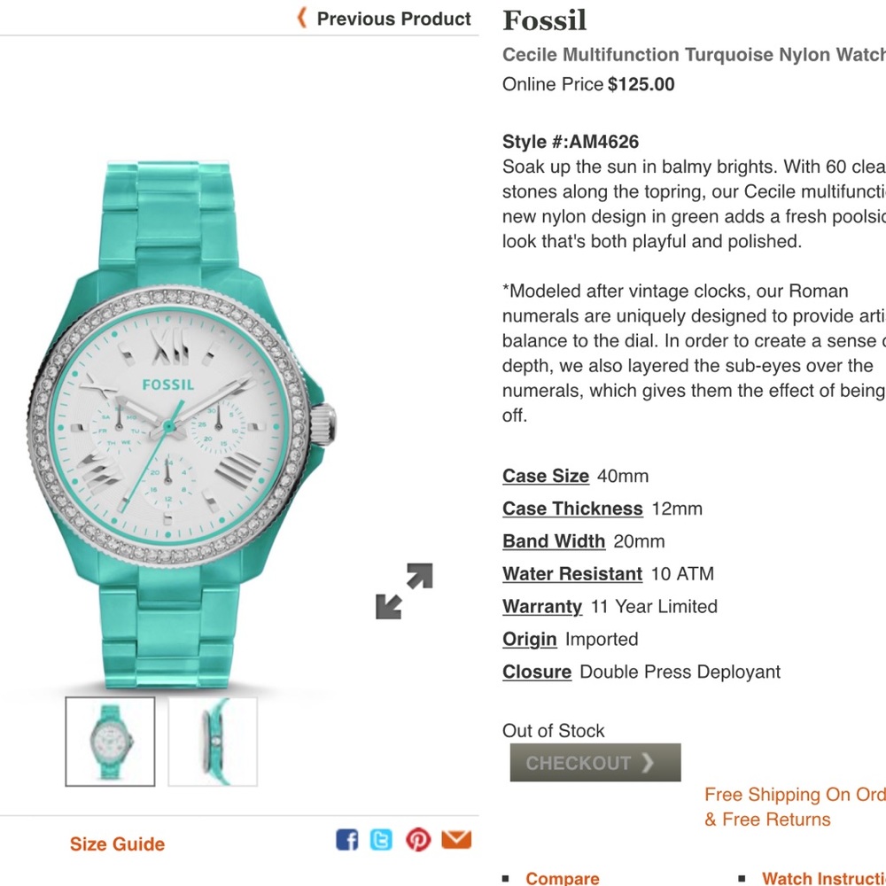 Fossil Cecile multifunction watch