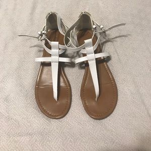 Express sandals with a slight heel