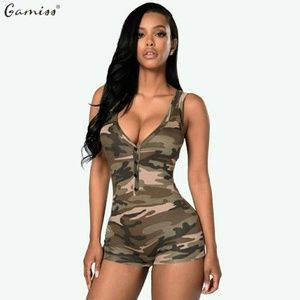 Camouflage Army romper
