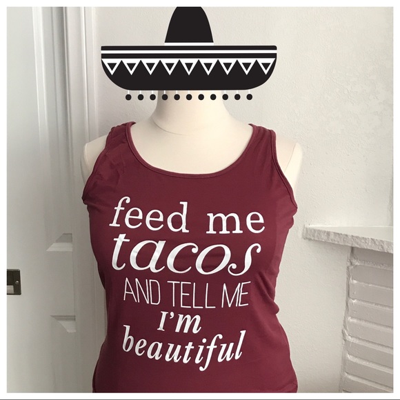 “Feed me tacos..." tank top - Picture 2 of 2