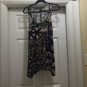 Black and Tan Patterned Tank Top
