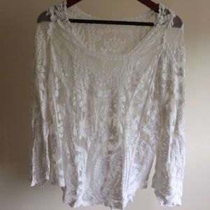 White lace top.