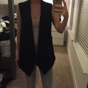 FOREVER 21 BLACK TUXEDO VEST