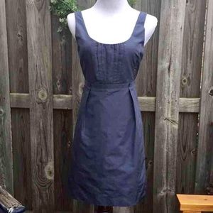 J CREW Silk Taffeta Navy Blue Dress Sz 6