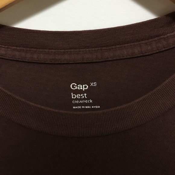 4/$25 Gap T-Shirt Crewneck Brown Men's X-Small - Picture 2 of 4