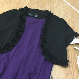 Ruffled Black Shrug