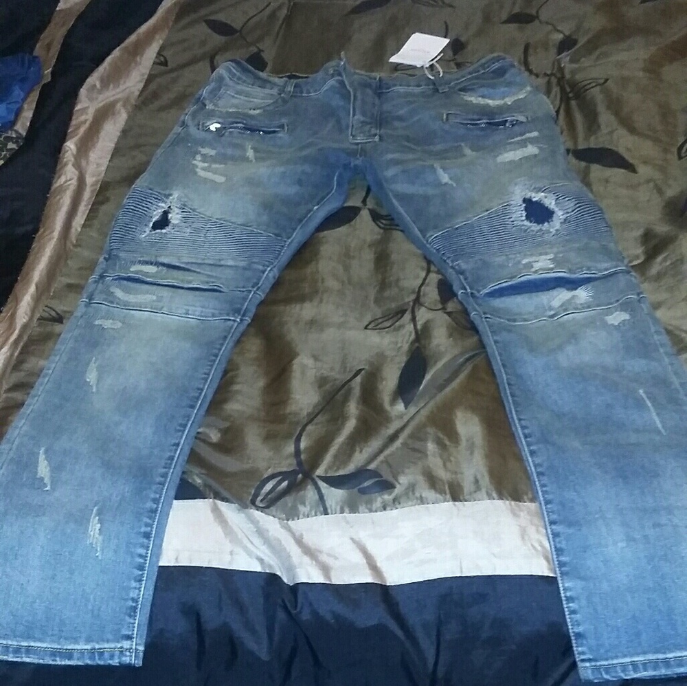 A pair Balmain jeans