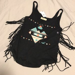 Black tribal festive tribal crop top tank top new