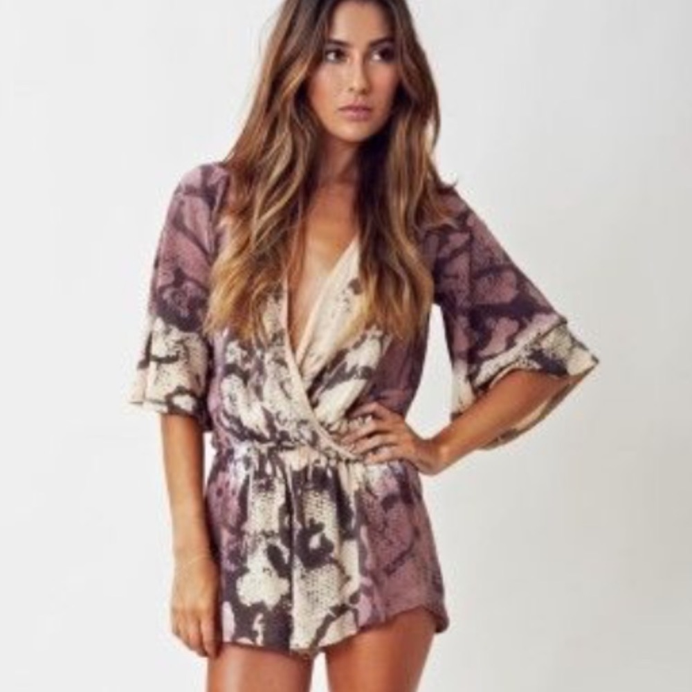 Blue Life Snakeskin Romper