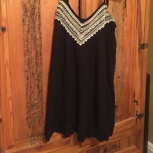 Black dress with embroidered detail