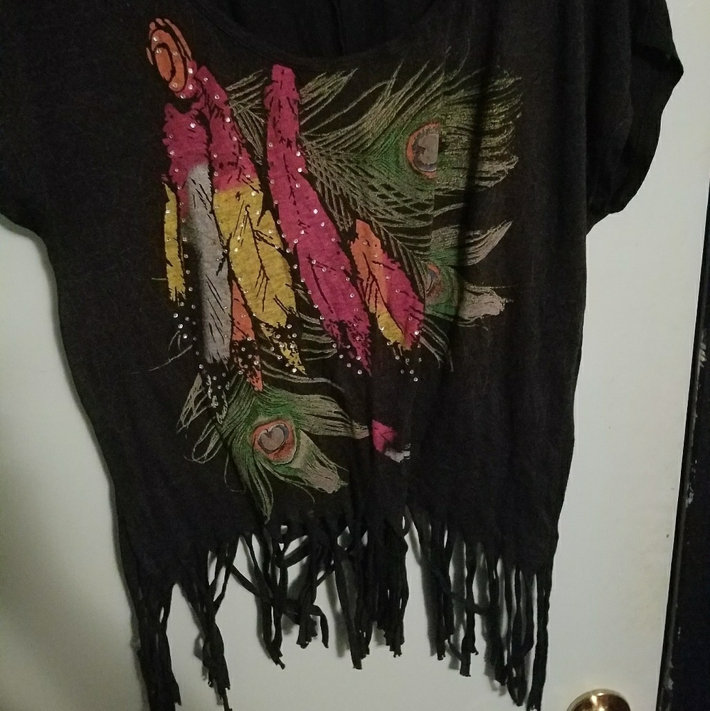 Feather shirt.