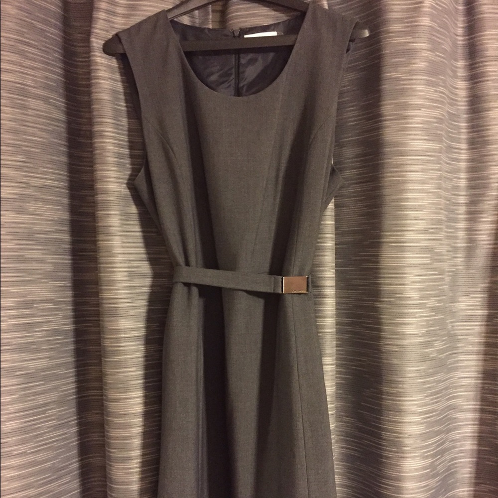 PRICE REDUCED!!! Calvin Klein gray sheath dress