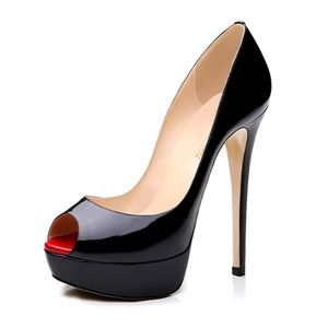 Peep Toe Platform High Heels