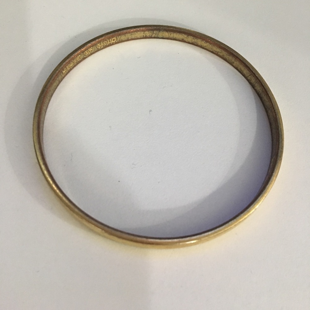Heart of gold bangle