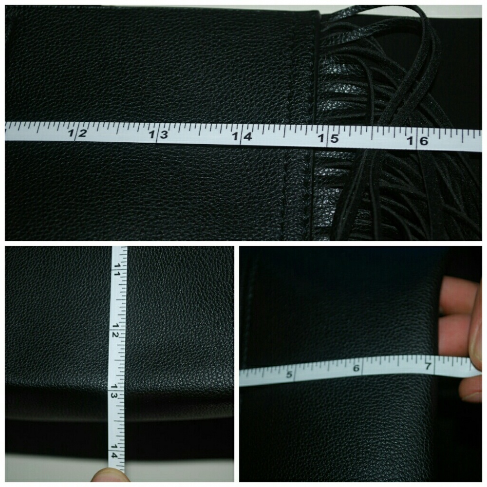 Victoria's Secret Black Fringe Tote Bag FIRM PRICE - Picture 8 of 8