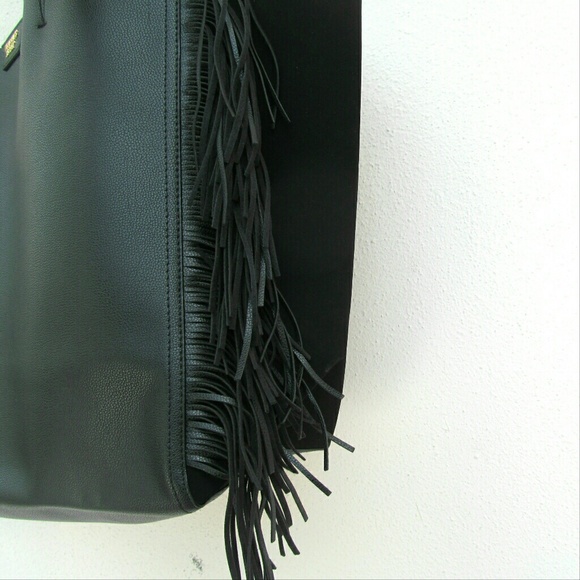 Victoria's Secret Black Fringe Tote Bag FIRM PRICE - Picture 4 of 8