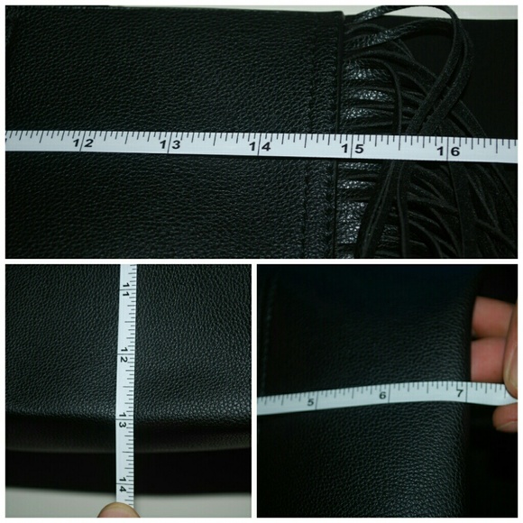 Victoria's Secret Black Fringe Tote Bag FIRM PRICE - Picture 8 of 8