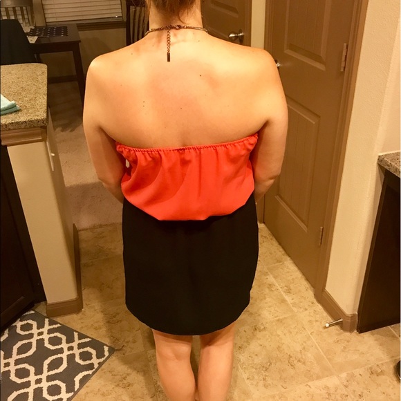 Color Block Strapless Dress - Picture 4 of 4