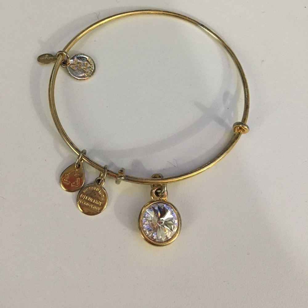 Birth stone bangle - April/Diamond