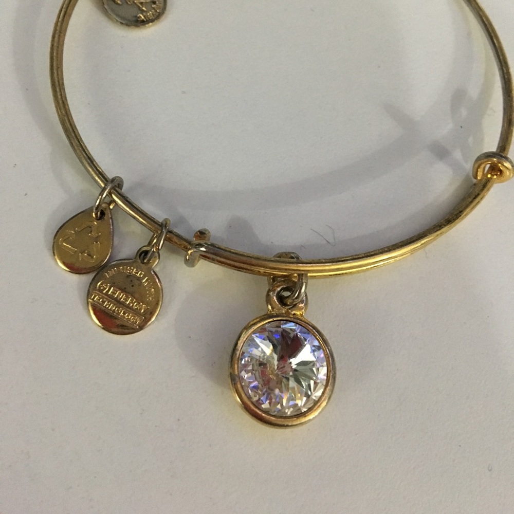 Birth stone bangle - April/Diamond - Picture 2 of 2
