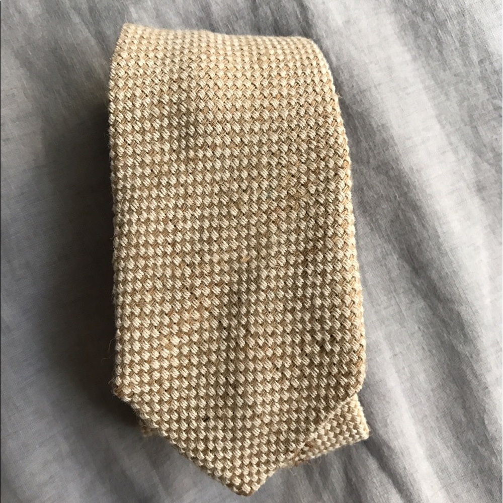 Burlap hipster men's necktie.