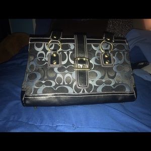 Black and Blue Coach Purse
