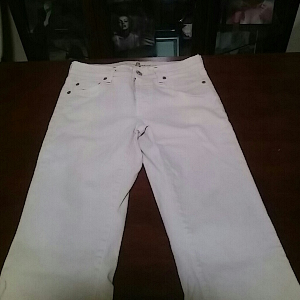 Seven cream bootcut jeans