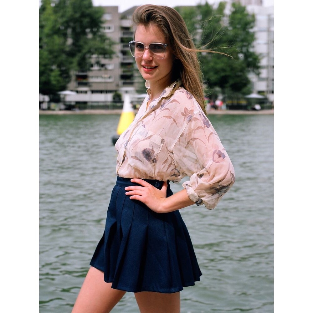 American Apparel - Navy/Blue Tennis Skirt