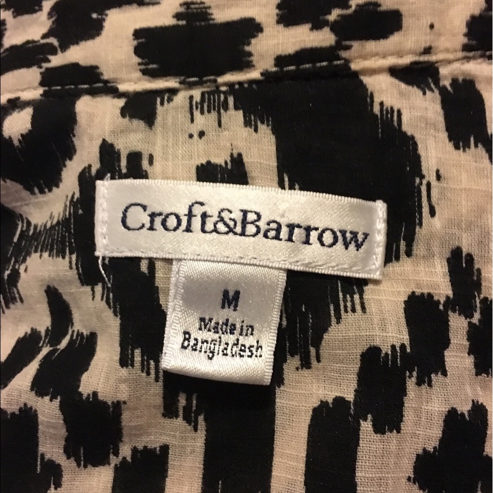 Croft&Barrow Patterned Button Up - Picture 2 of 3