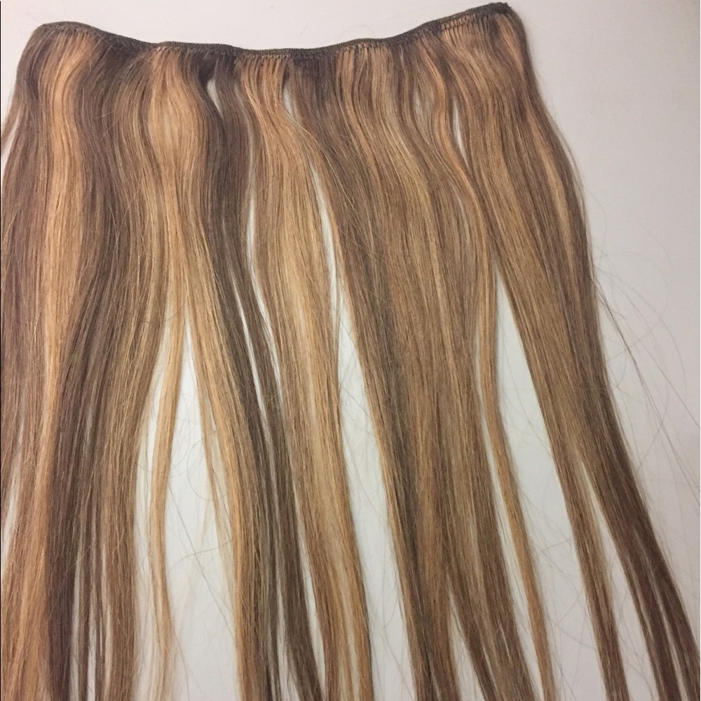%100 human hair clip on hair extensions