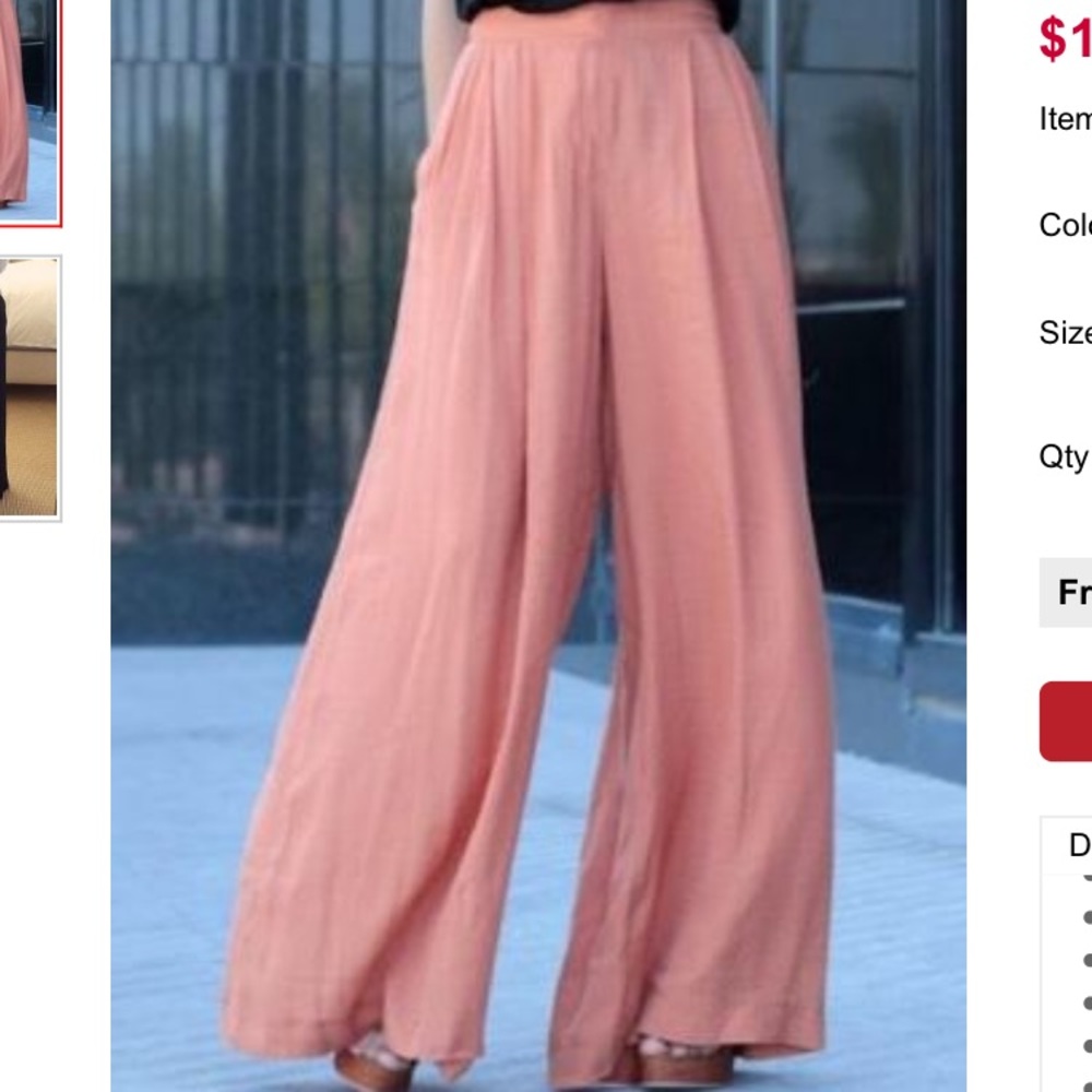 *New In Package* Wide Leg Pink Pants