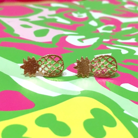 Jewelry - Rose Gold Color Pineapple Earrings
