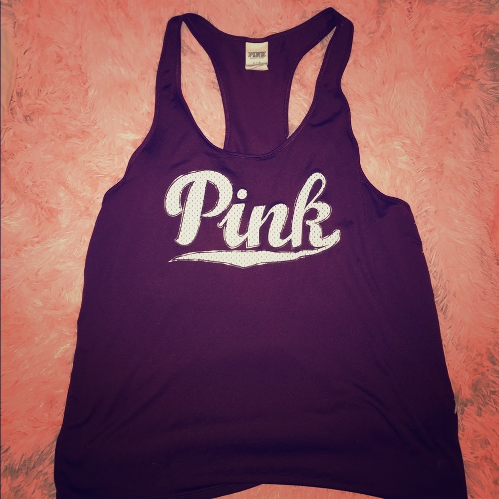 Vs pink ultimate work out tank- burgundy